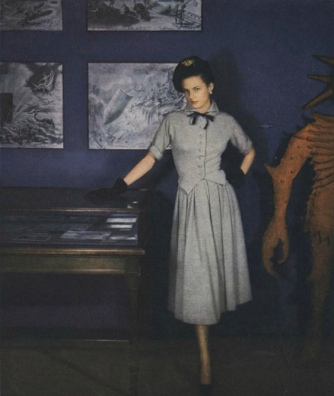 Lanvin dress pattern photographed by Clifford Coffin for Vogue, March 1949